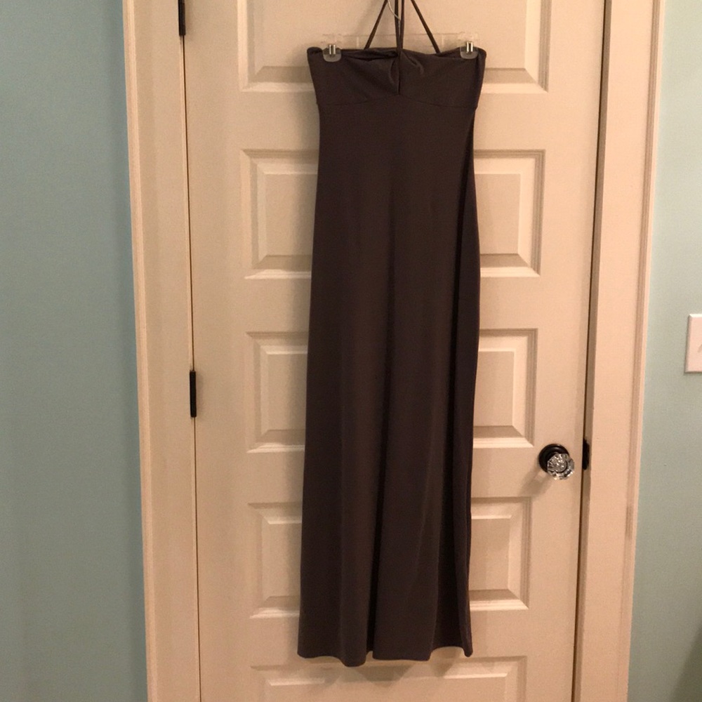 Susana Monaco key hole halter maxi dress